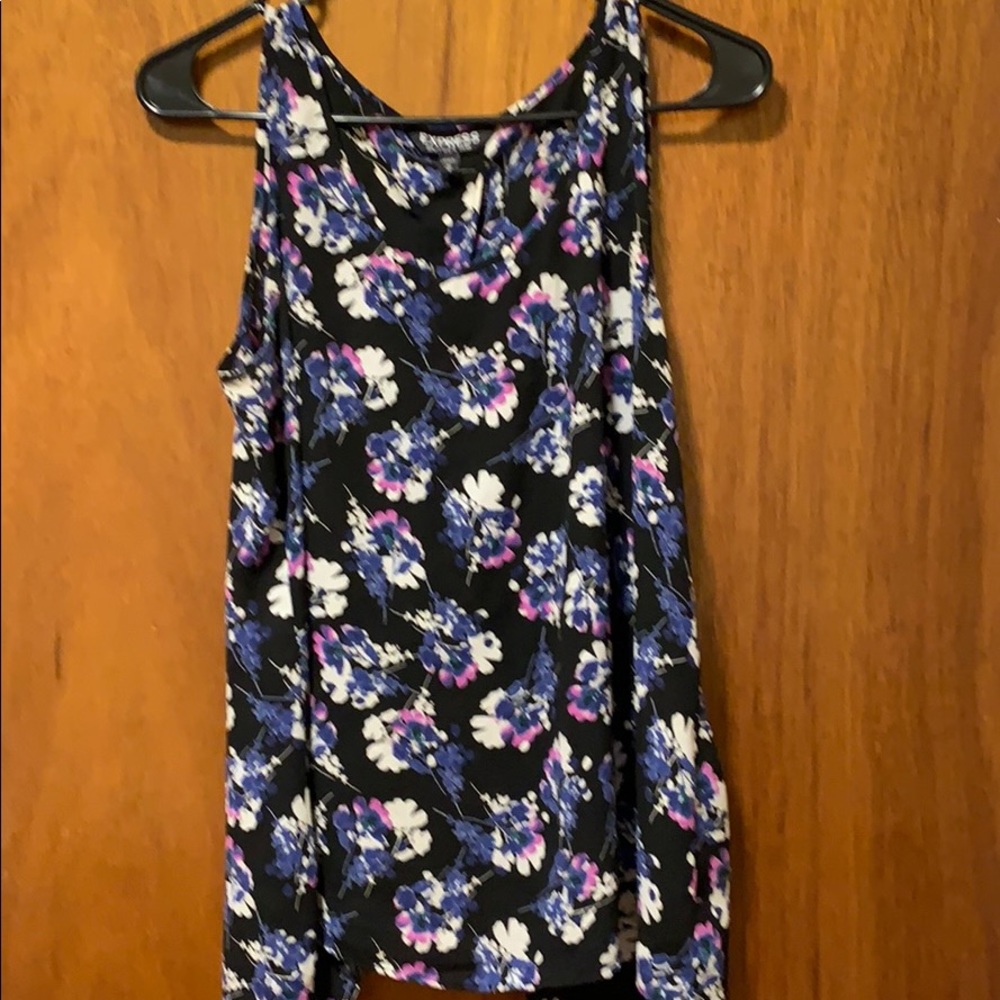 Express Floral Split Back Tank-Medium - image 1